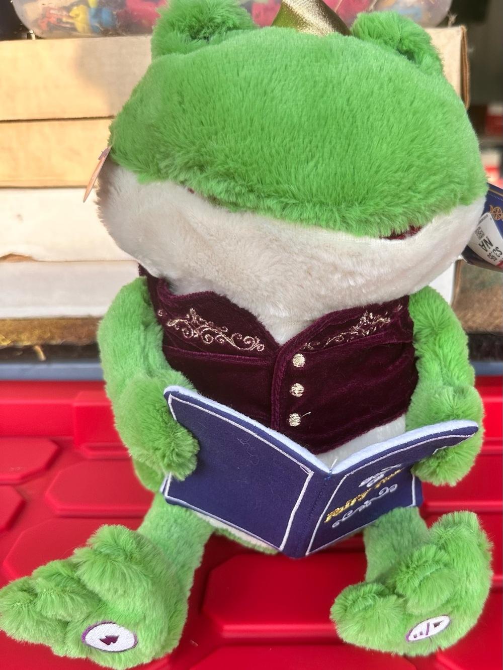 Cuddle Barn Hadley the Storytelling Frog plush